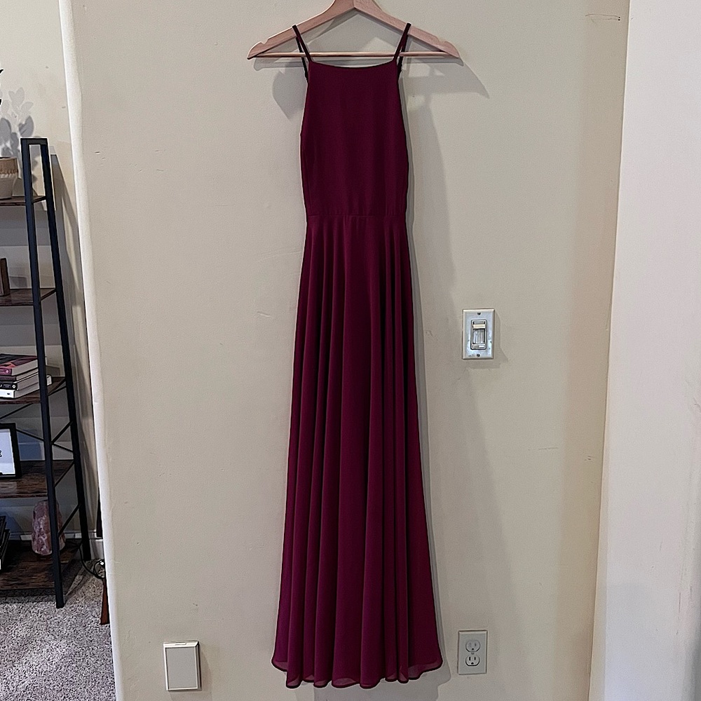 Red Strappy Maxi Dress